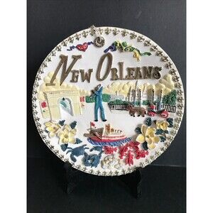 Vintage New Orleans 7.5" Souvenir 3D Plate